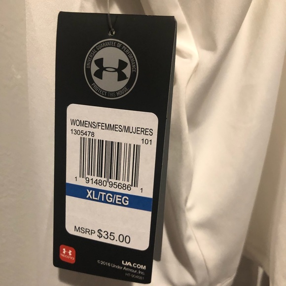 Under Armour white tank with teal mesh straps - Picture 4 of 4